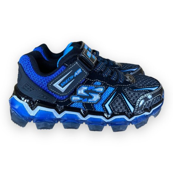Skechers Other - Skechers Skech Air 2 Athletic Sneakers 95140L Slip On Black Blue Youth 13.5